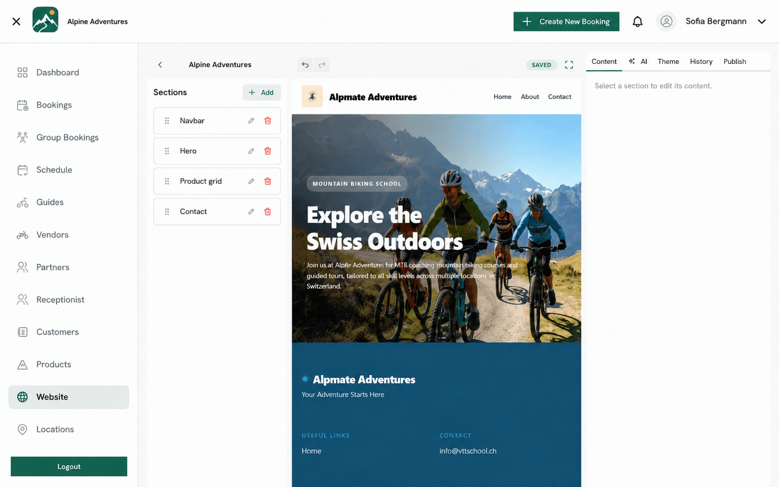 Alpmate AI Mountain Academy Website Builder